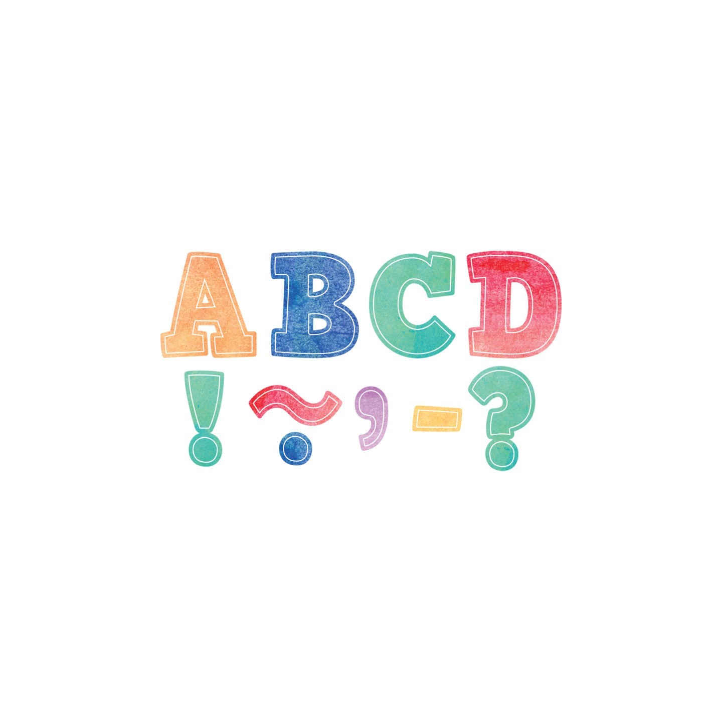Teacher Created Resources® Watercolor Bold Block 3" Magnetic Letters