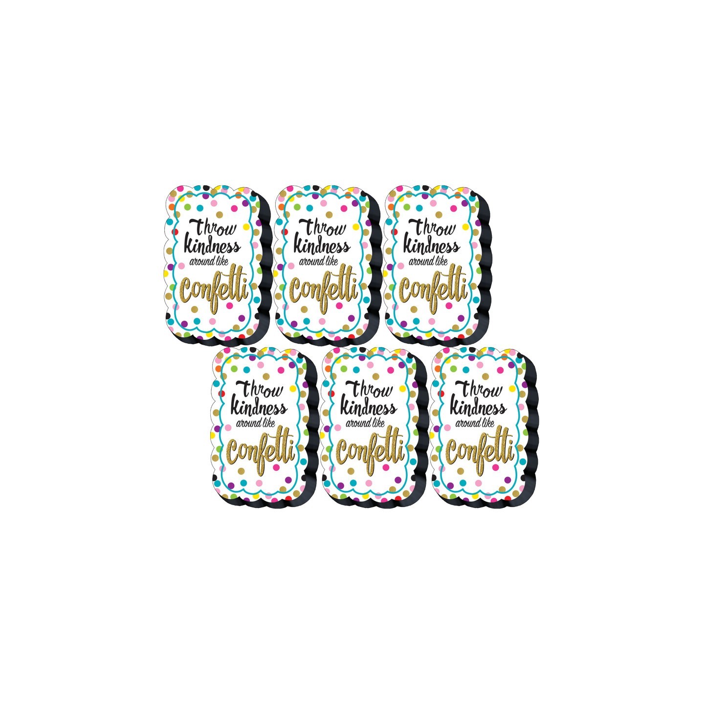 Teacher Created Resources® Confetti Magnetic Whiteboard Eraser, Pack of 6