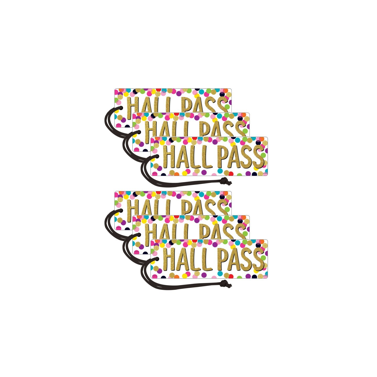 Teacher Created Resources® Confetti Magnetic Hall Pass, Pack of 6