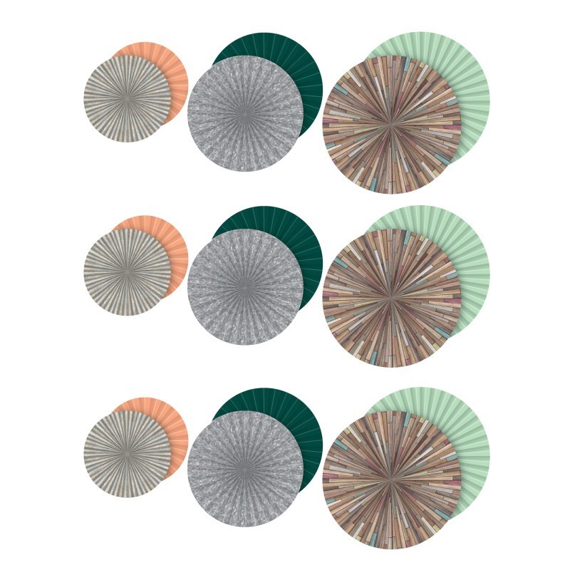 Teacher Created Resources® Home Sweet Classroom Hanging Paper Fans, 3 Per Pack, 3 Packs