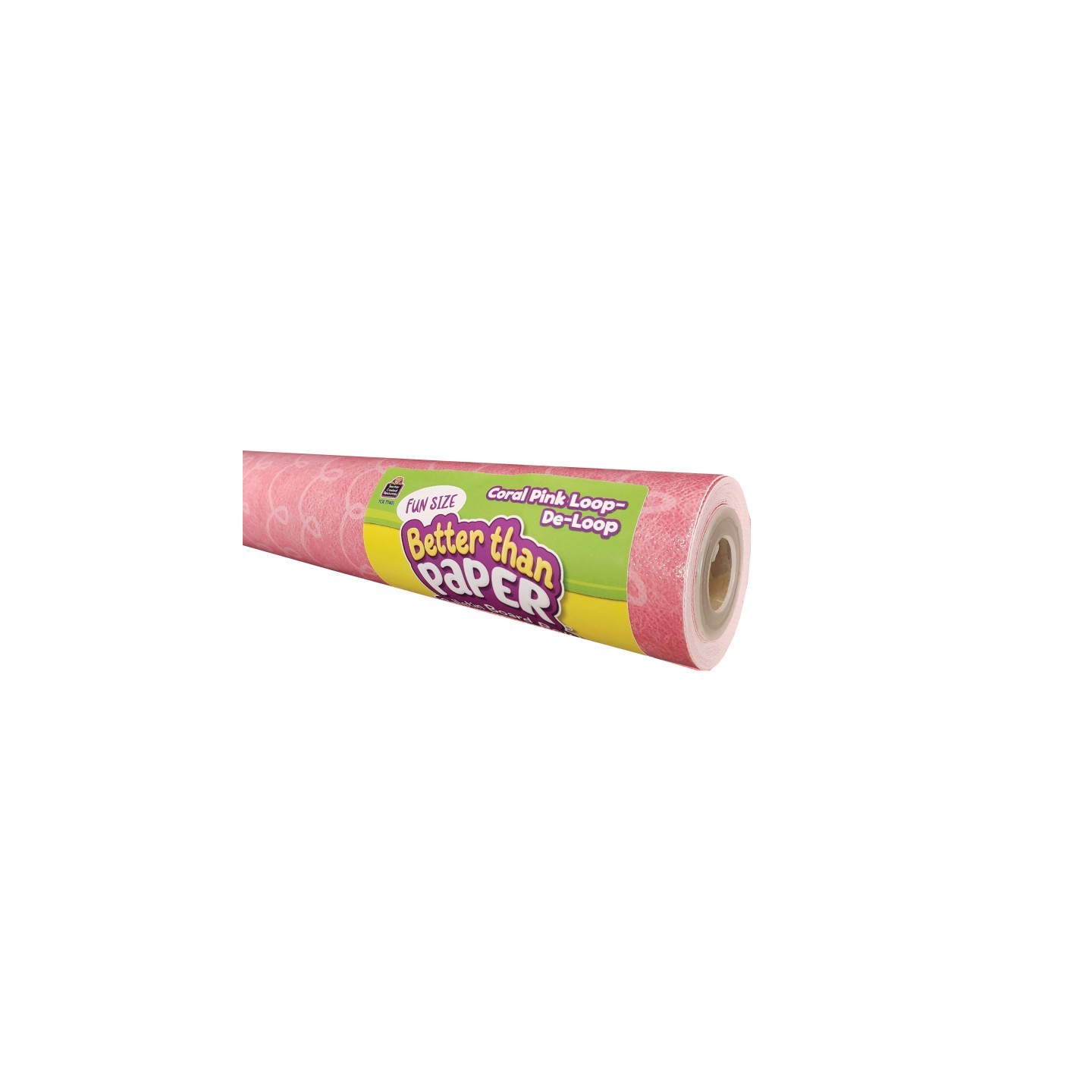 Teacher Created Resources® Fun Size Better Than Paper® Bulletin Board Roll, 18" x 12', Coral Pink Loop-De-Loop