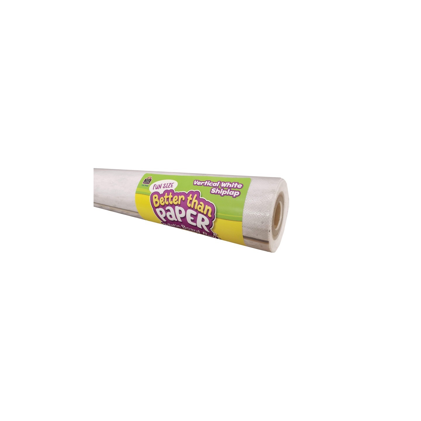 Teacher Created Resources® Fun Size Better Than Paper® Bulletin Board Roll, 18" x 12', Vertical White Shiplap