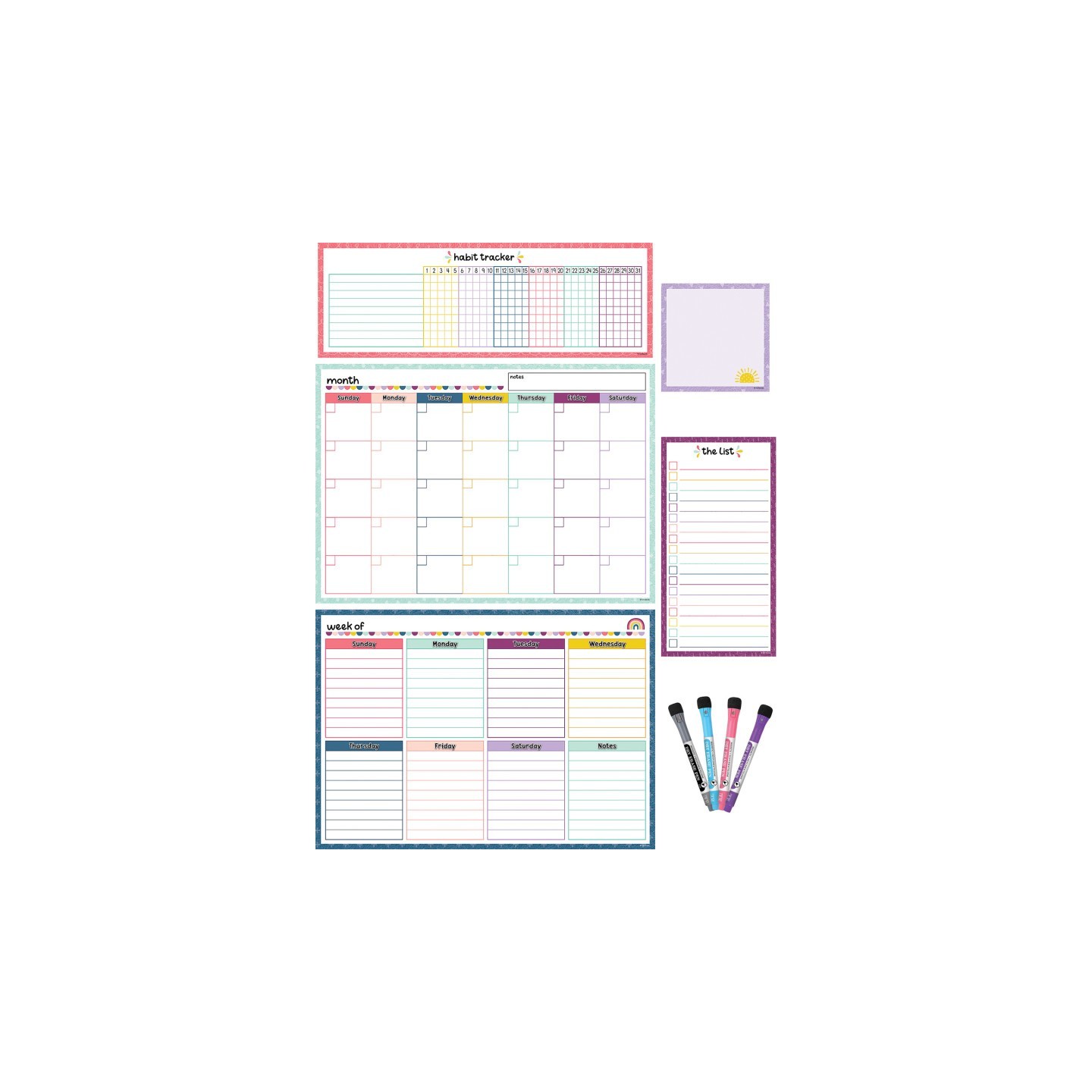 Teacher Created Resources® Oh Happy Day Dry-Erase Magnetic Calendar Set