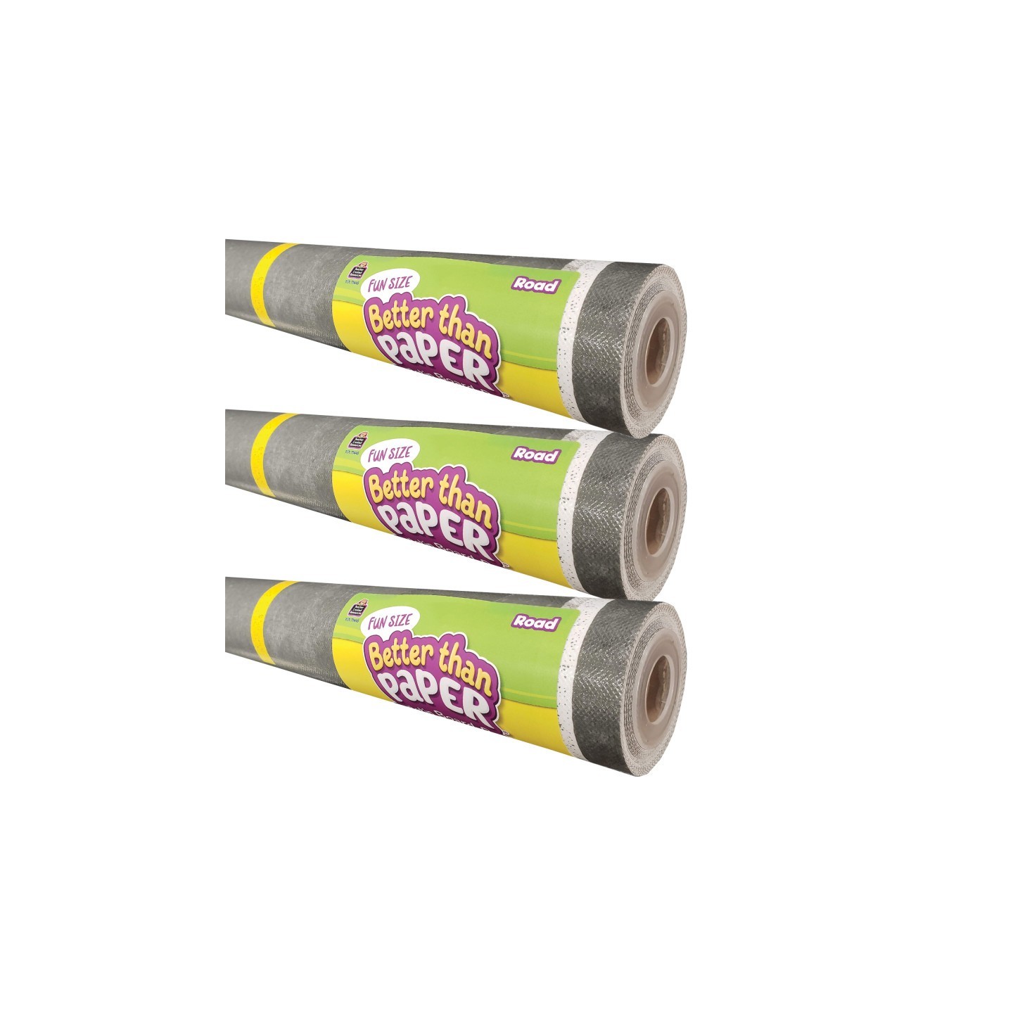 Teacher Created Resources® Fun Size Better Than Paper® Bulletin Board Roll, 18" x 12', Road, Pack of 3