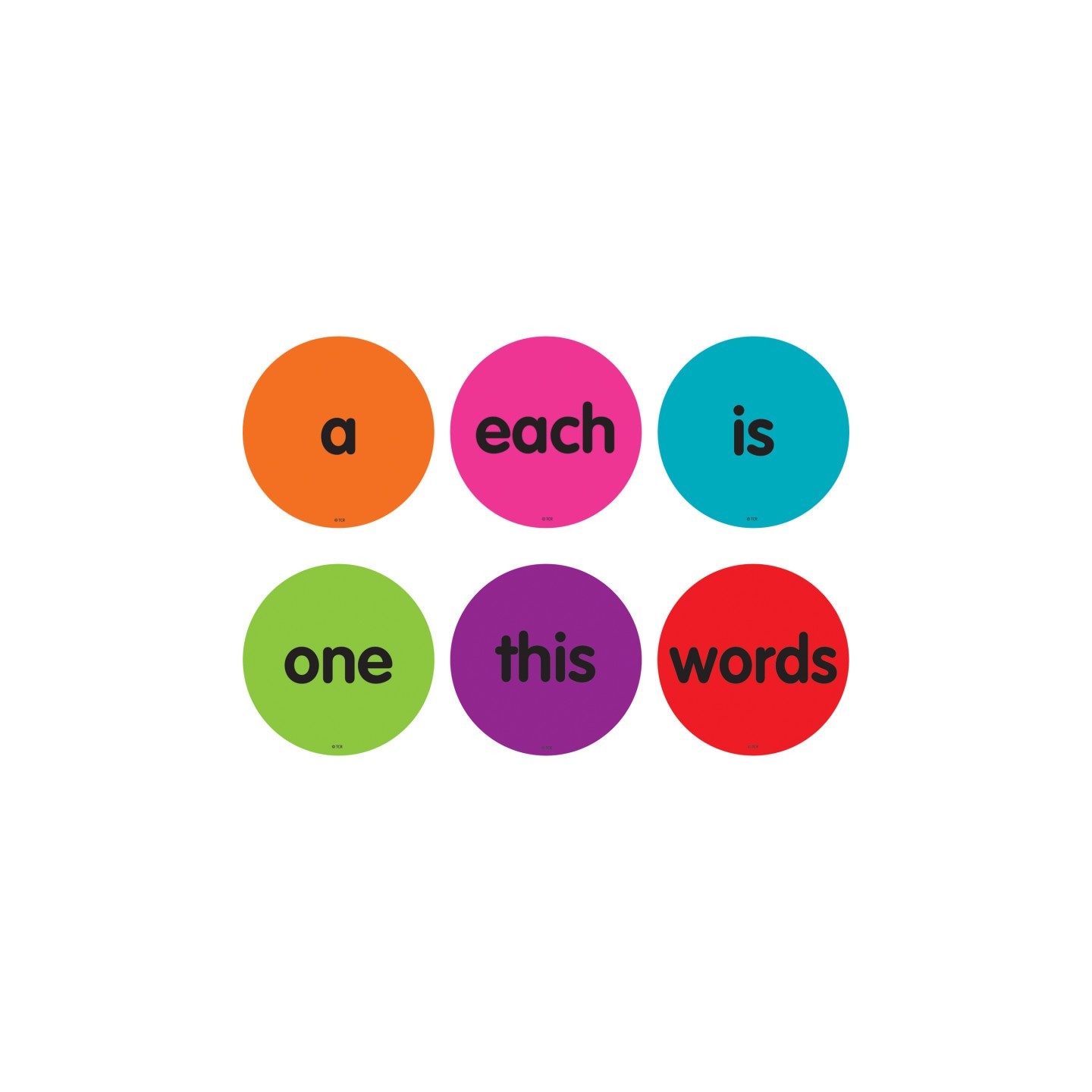 Teacher Created Resources® Spot On® Sight Words 1-50 Carpet Markers, 4"