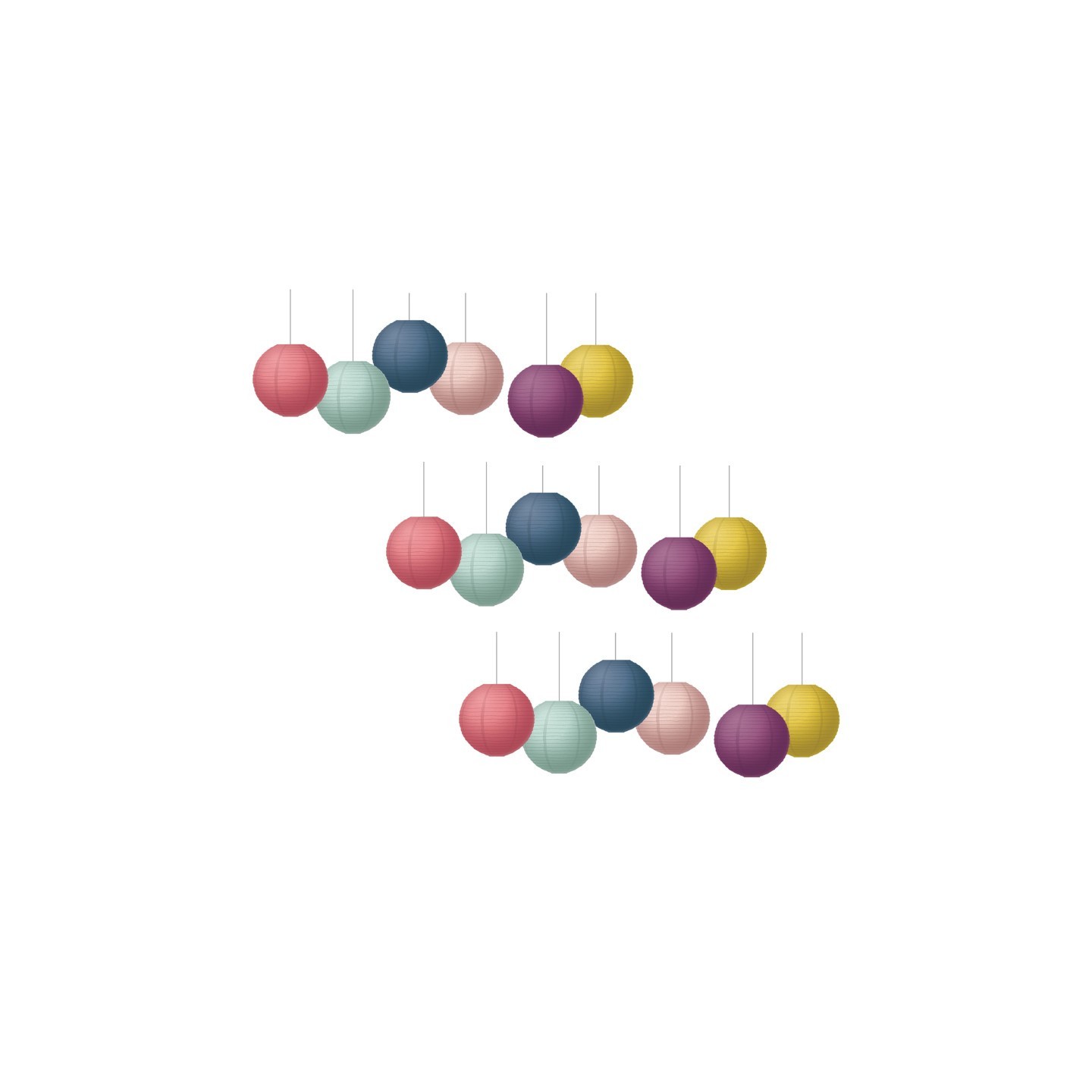 Teacher Created Resources® Oh Happy Day 8" Paper Lanterns, 6 Per Pack, 3 Packs