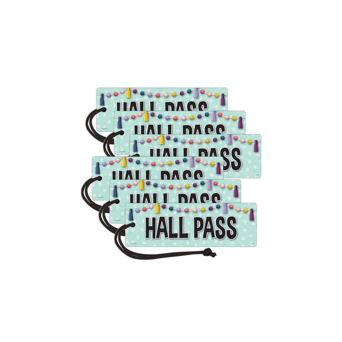 Teacher Created Resources® Oh Happy Day Magnetic Hall Pass, Pack of 6