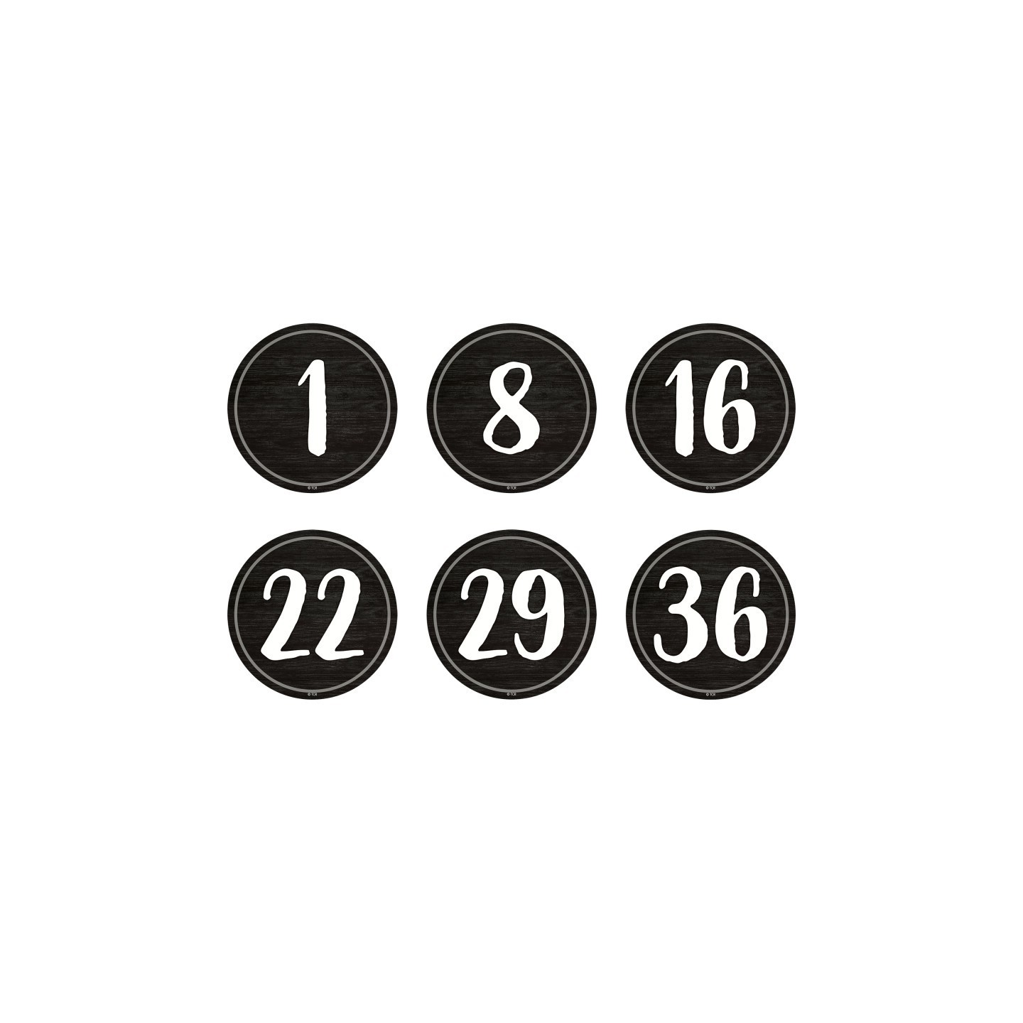 Teacher Created Resources® Spot On Floor Markers Modern Farmhouse Numbers 1-36, 4"