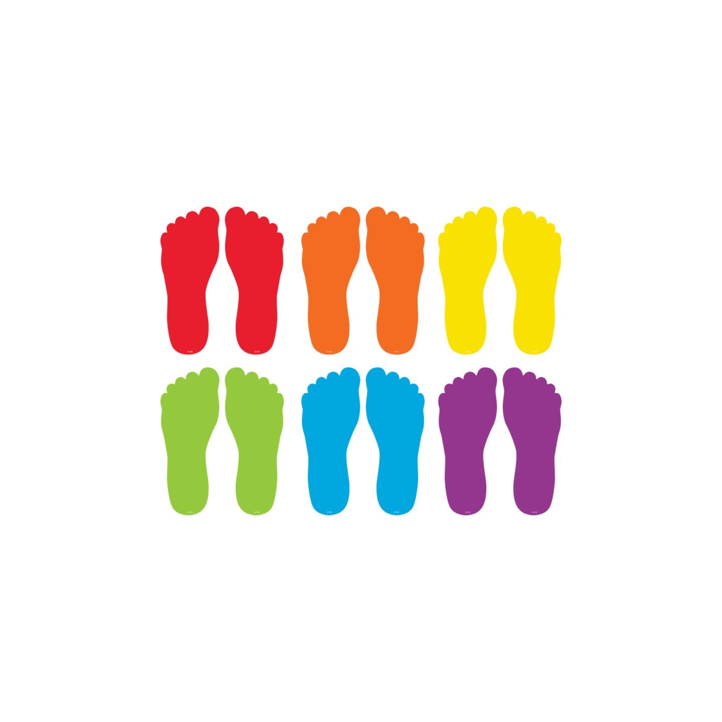 Teacher Created Resources® Spot On Floor Markers Footprints, 7"