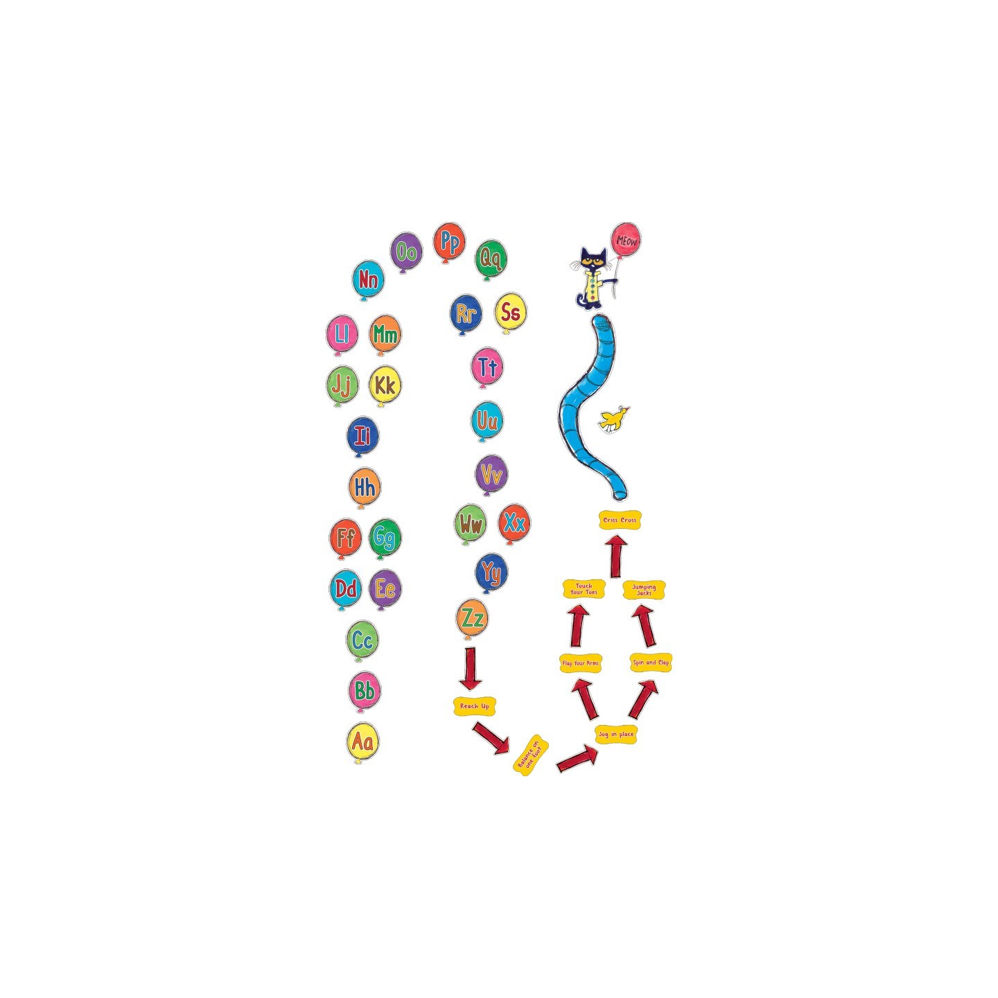 Teacher Created Resources® Pete the Cat Alphabet Balloons Sensory Path