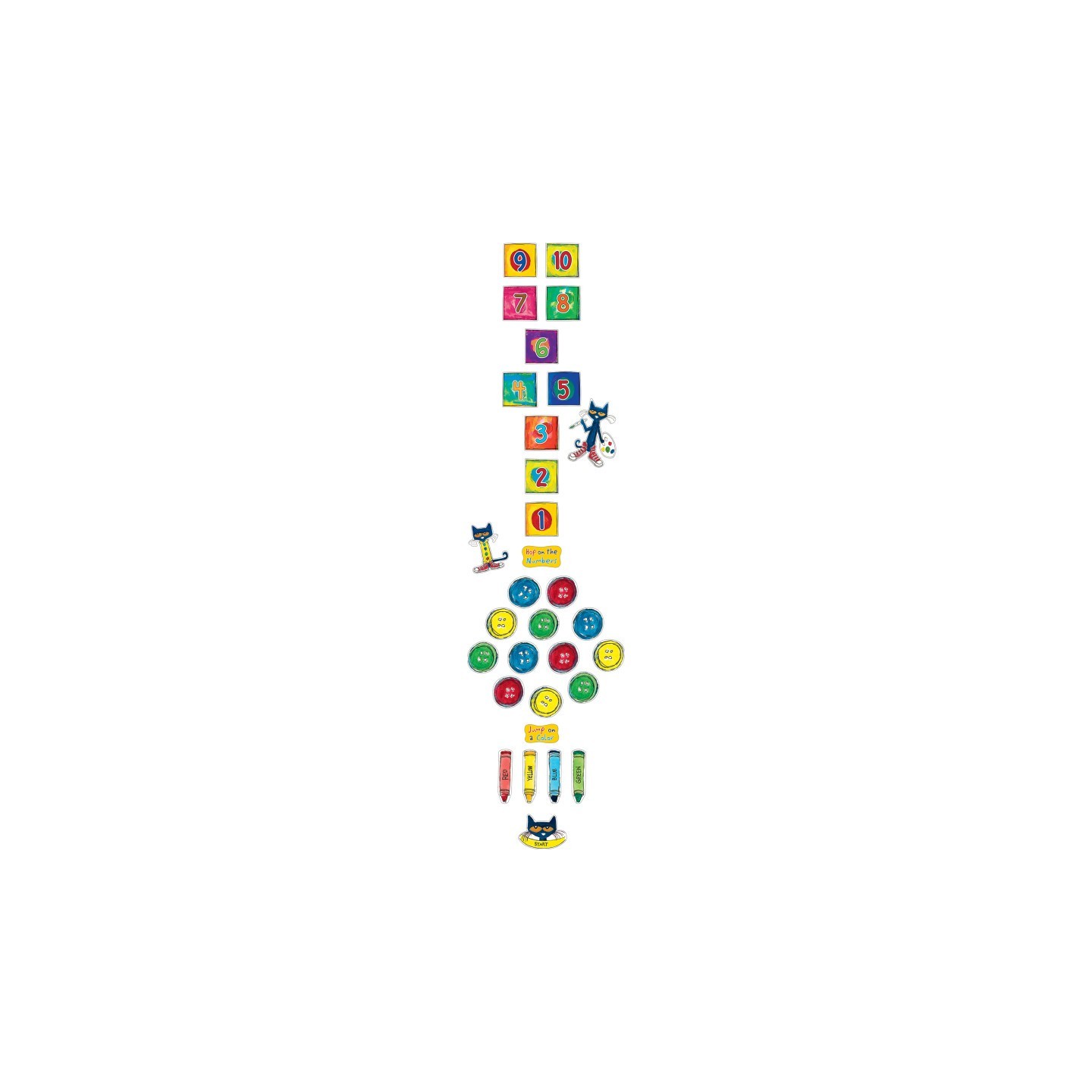 Teacher Created Resources® Pete the Cat Numbers and Colors Sensory Path