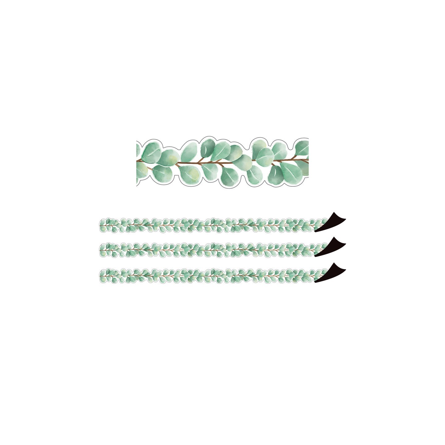 Teacher Created Resources® Eucalyptus Die-Cut Magnetic Border, 24 Feet Per Pack, 3 Packs