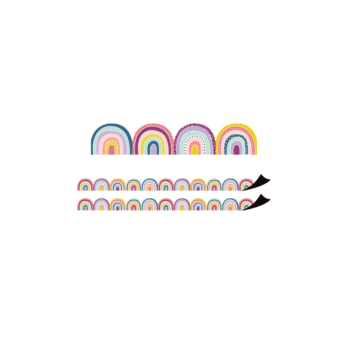 Teacher Created Resources® Oh Happy Day Rainbows Magnetic Border, 24 Feet Per Pack, 2 Packs