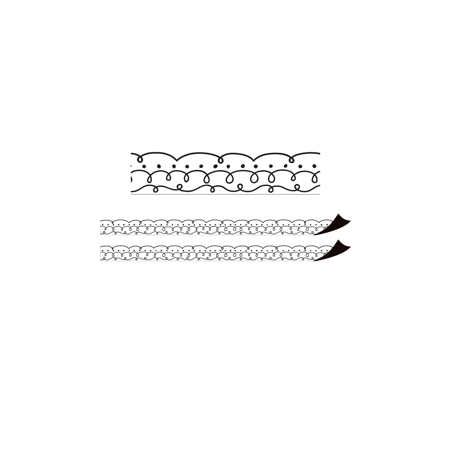 Teacher Created Resources® Squiggles and Dots Magnetic Border, 24 Feet Per Pack, 2 Packs