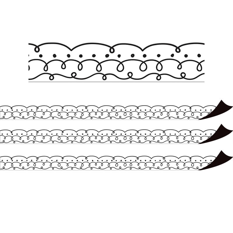 Teacher Created Resources® Squiggles and Dots Magnetic Border, 24 Feet Per Pack, 3 Packs