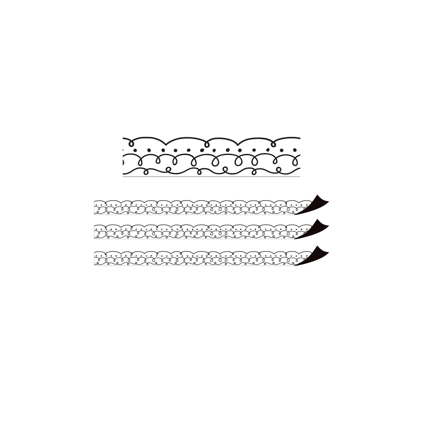 Teacher Created Resources® Squiggles and Dots Magnetic Border, 24 Feet Per Pack, 3 Packs