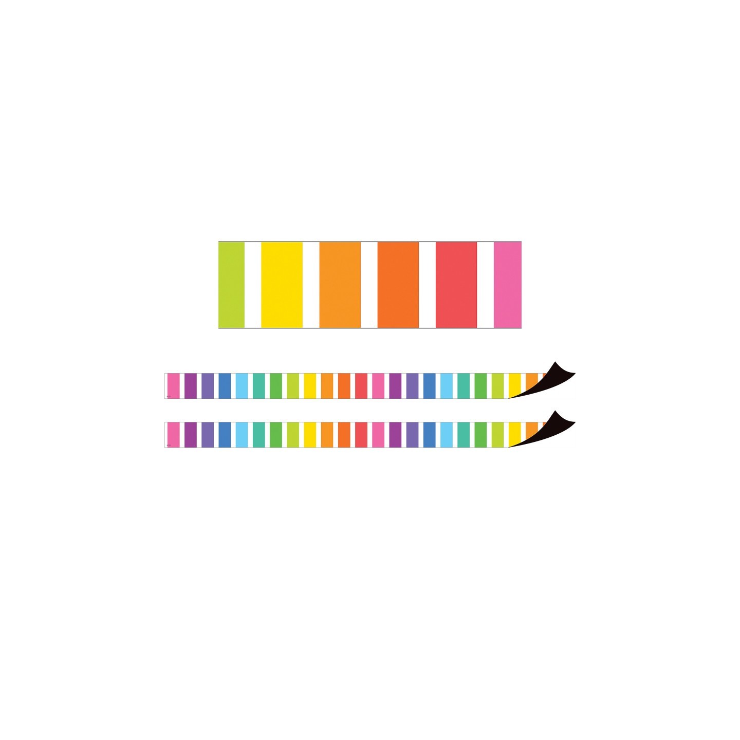 Teacher Created Resources® Colorful Stripes Magnetic Border, 24 Feet Per Pack, 2 Packs