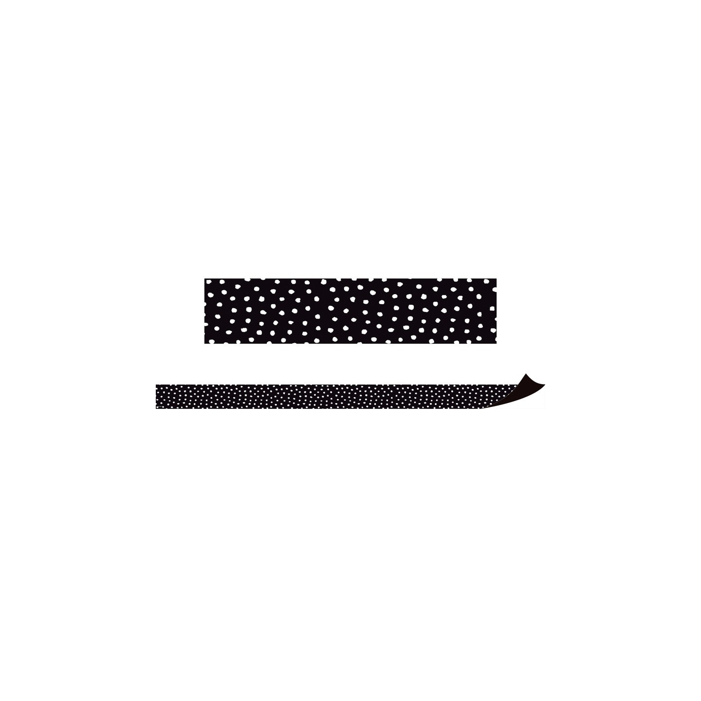 Teacher Created Resources® Black with White Painted Dots Magnetic Border, 24 Feet