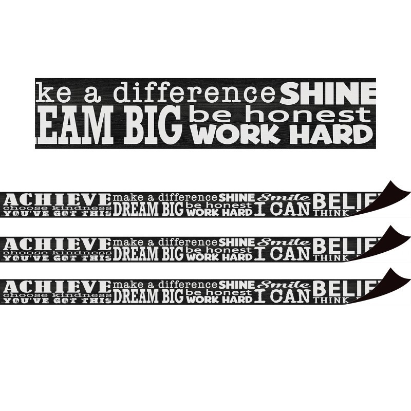Teacher Created Resources® Modern Farmhouse Positive Sayings Magnetic Border, 24 Feet Per Pack, 3 Packs