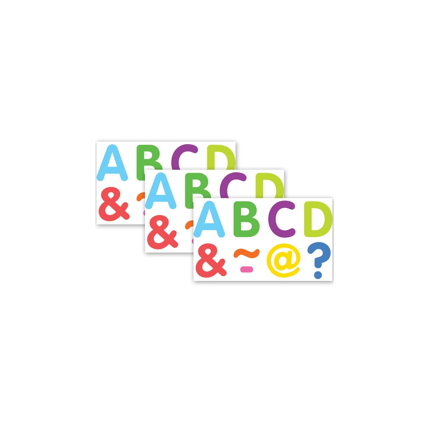 Teacher Created Resources® Colorful Classic 2" Magnetic Letters, 87 Pieces Per Pack, 3 Packs