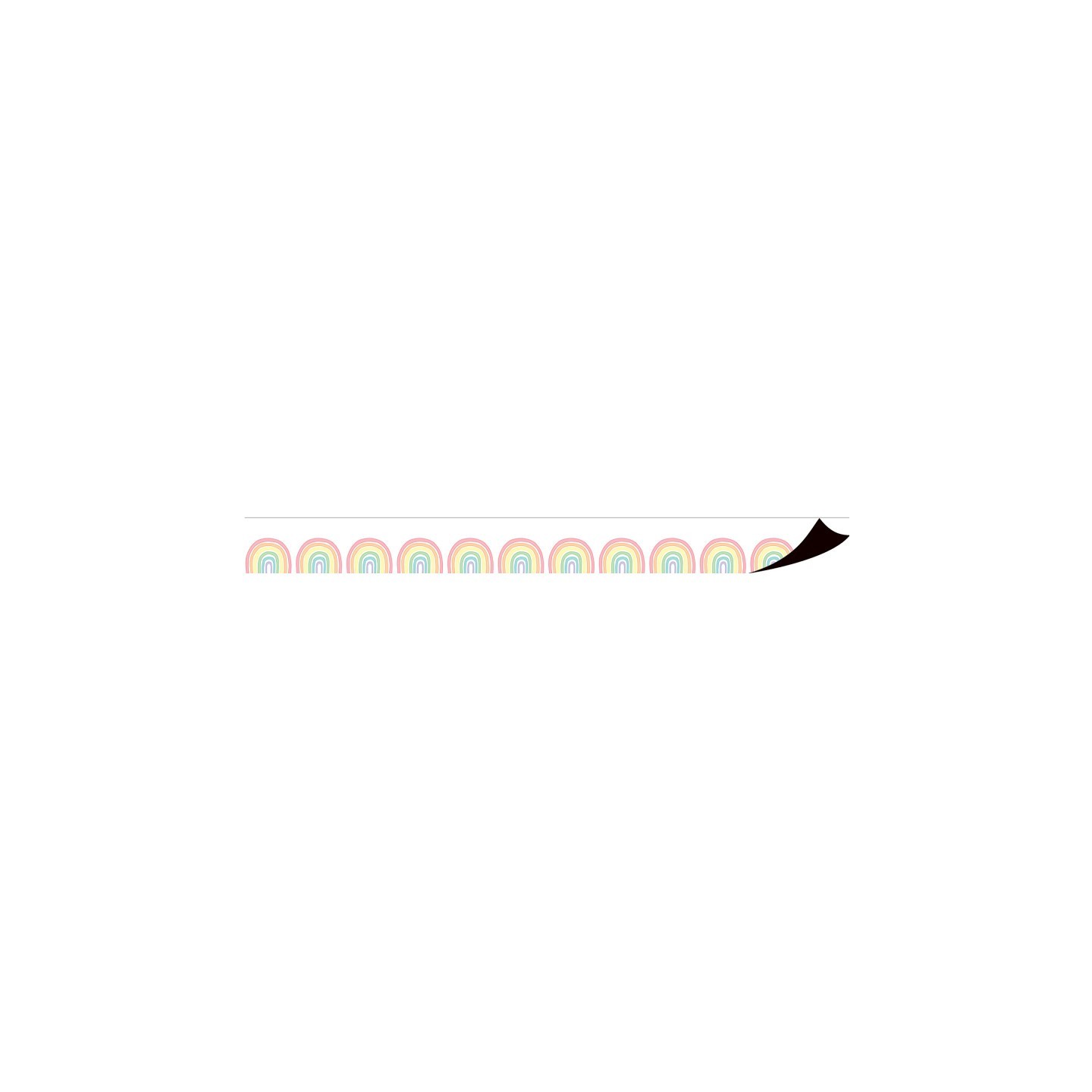 Teacher Created Resources® Pastel Pop Rainbows Magnetic Border, 24 Feet
