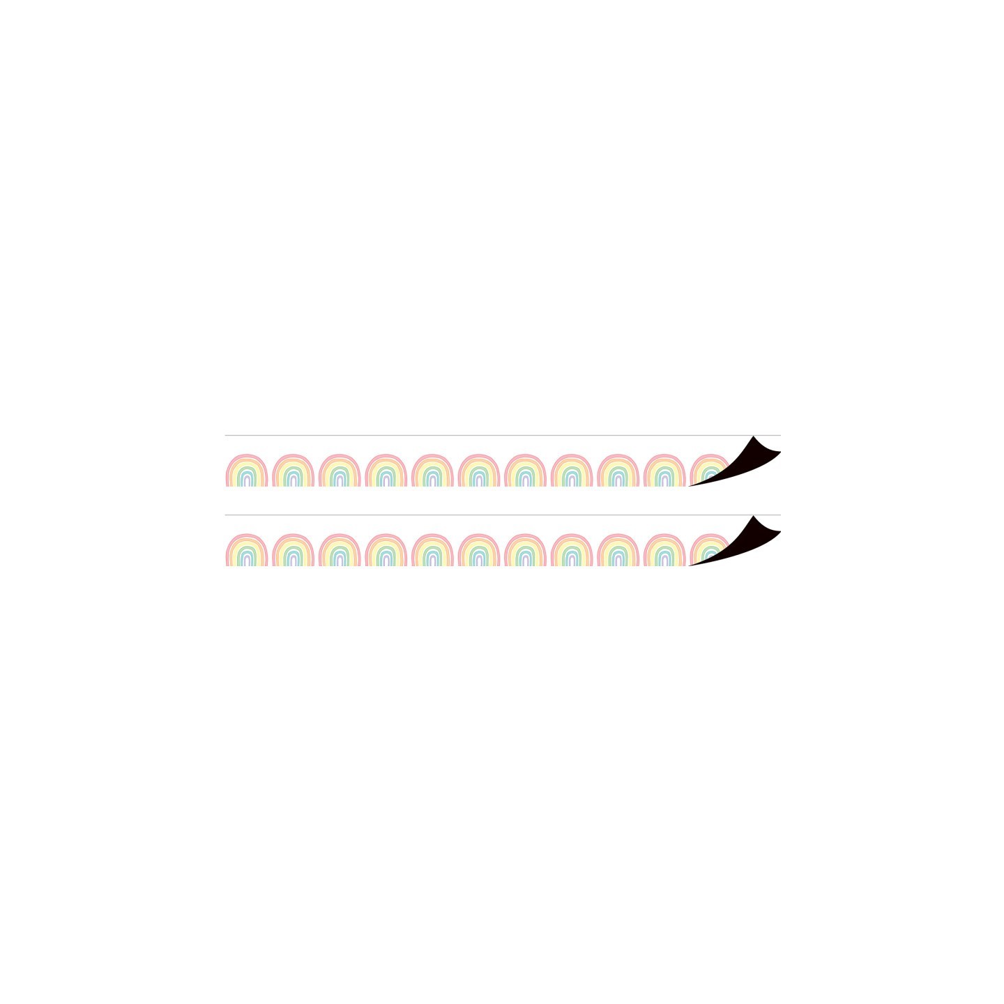 Teacher Created Resources® Pastel Pop Rainbows Magnetic Border, 24 Feet Per Pack, 2 Packs
