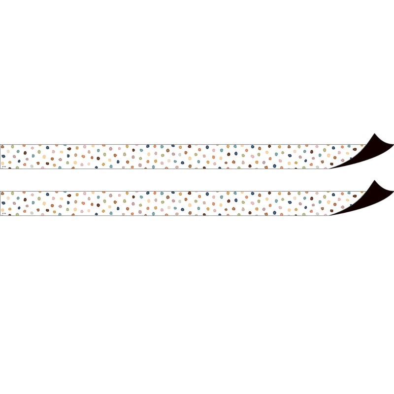 Teacher Created Resources® Everyone is Welcome Painted Dots Magnetic Border, 24 Feet Per Pack, 2 Packs