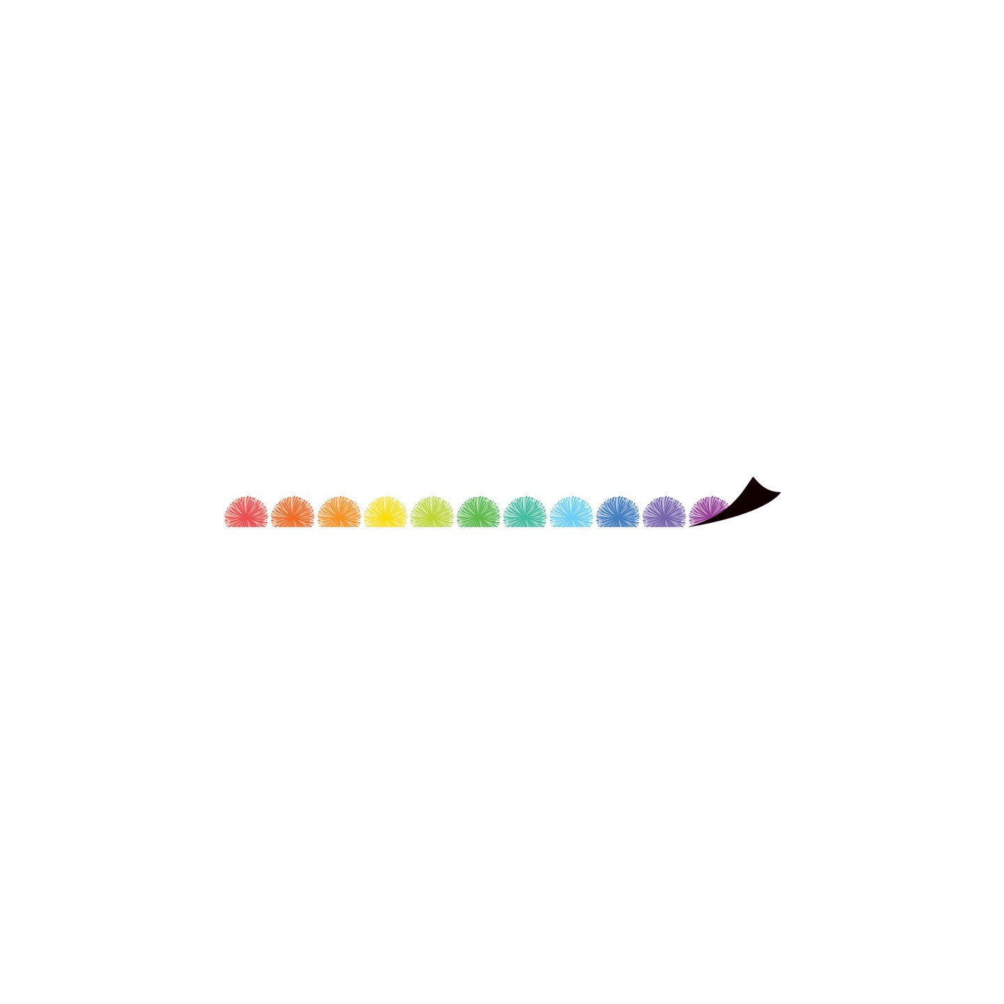 Teacher Created Resources® Colorful Poms Scalloped Magnetic Border, 24 ft