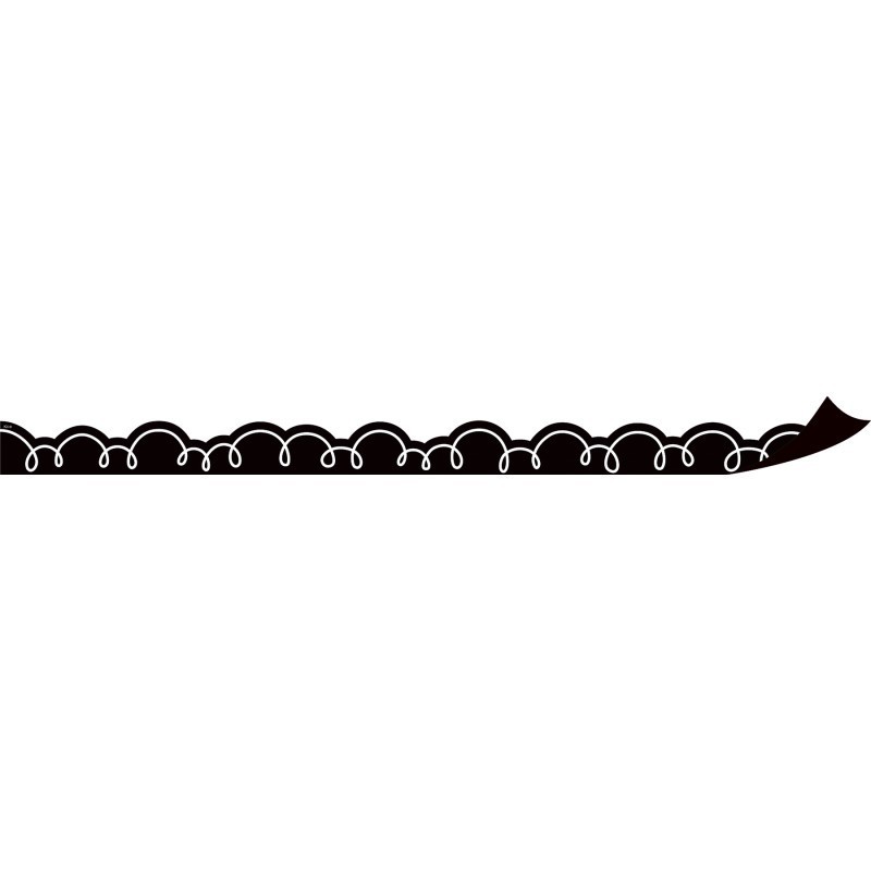 Teacher Created Resources® Black with White Squiggles Magnetic Border, 24 ft