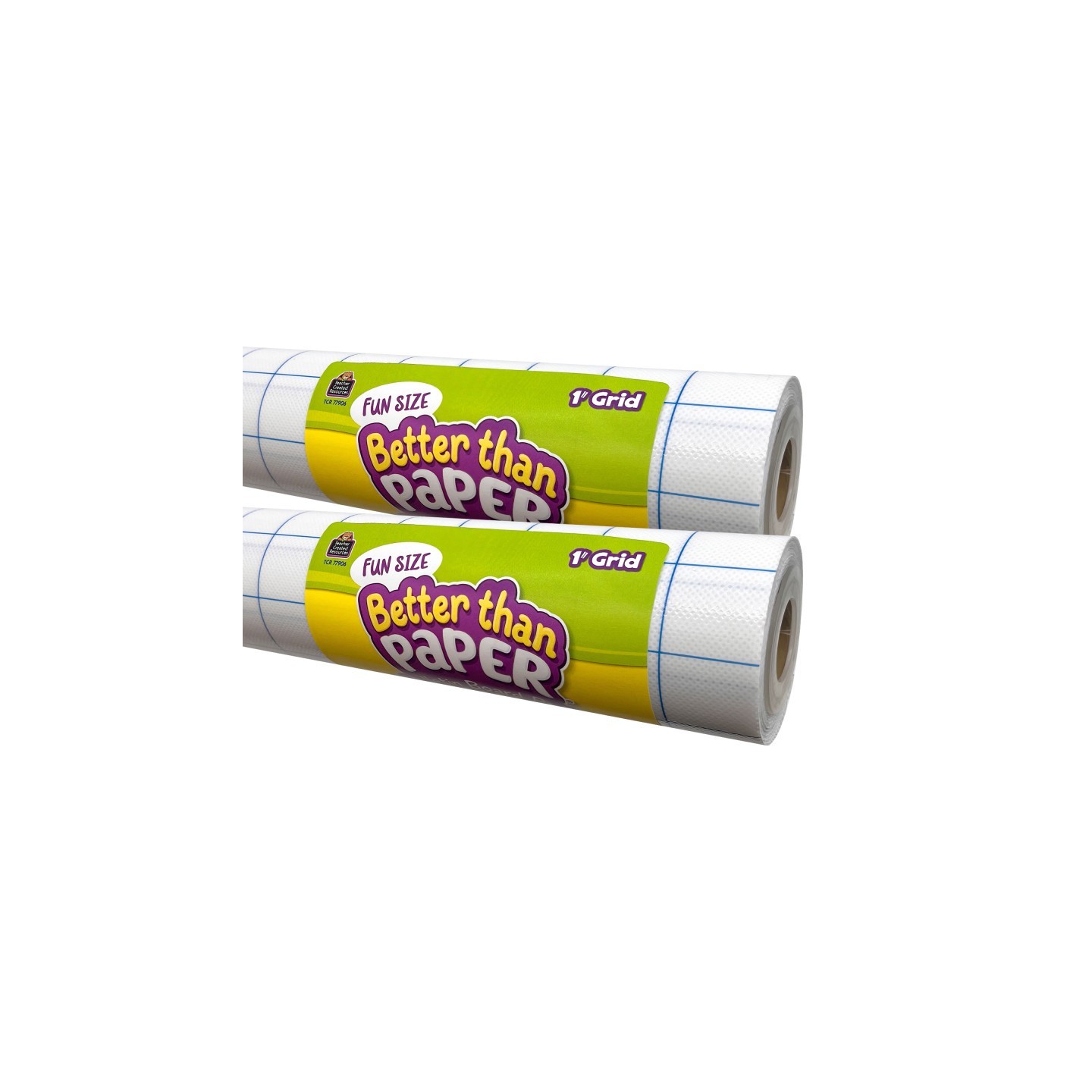 Teacher Created Resources® Fun Size Better Than Paper Bulletin Board Roll 1" Grid, Pack of 2