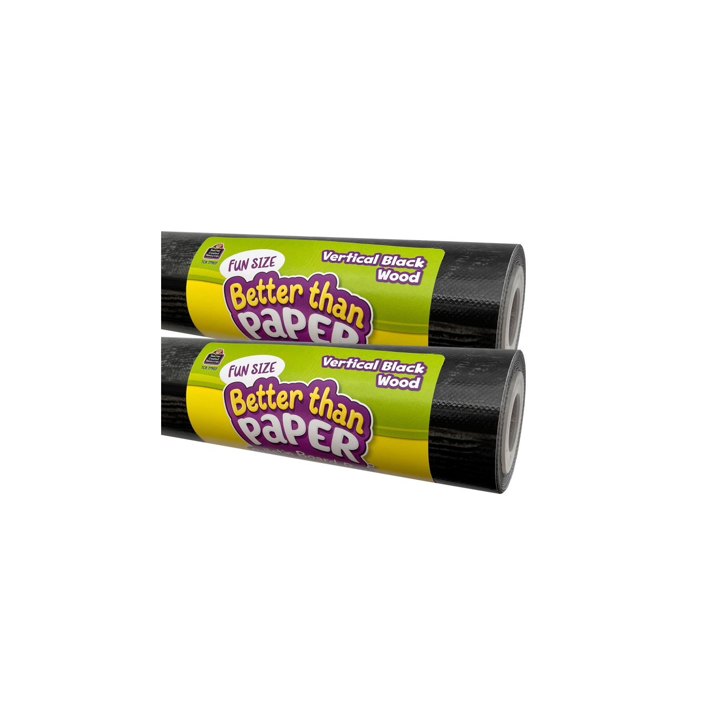 Teacher Created Resources® Fun Size Better Than Paper Bulletin Board Roll Vertical Black Wood, Pack of 2
