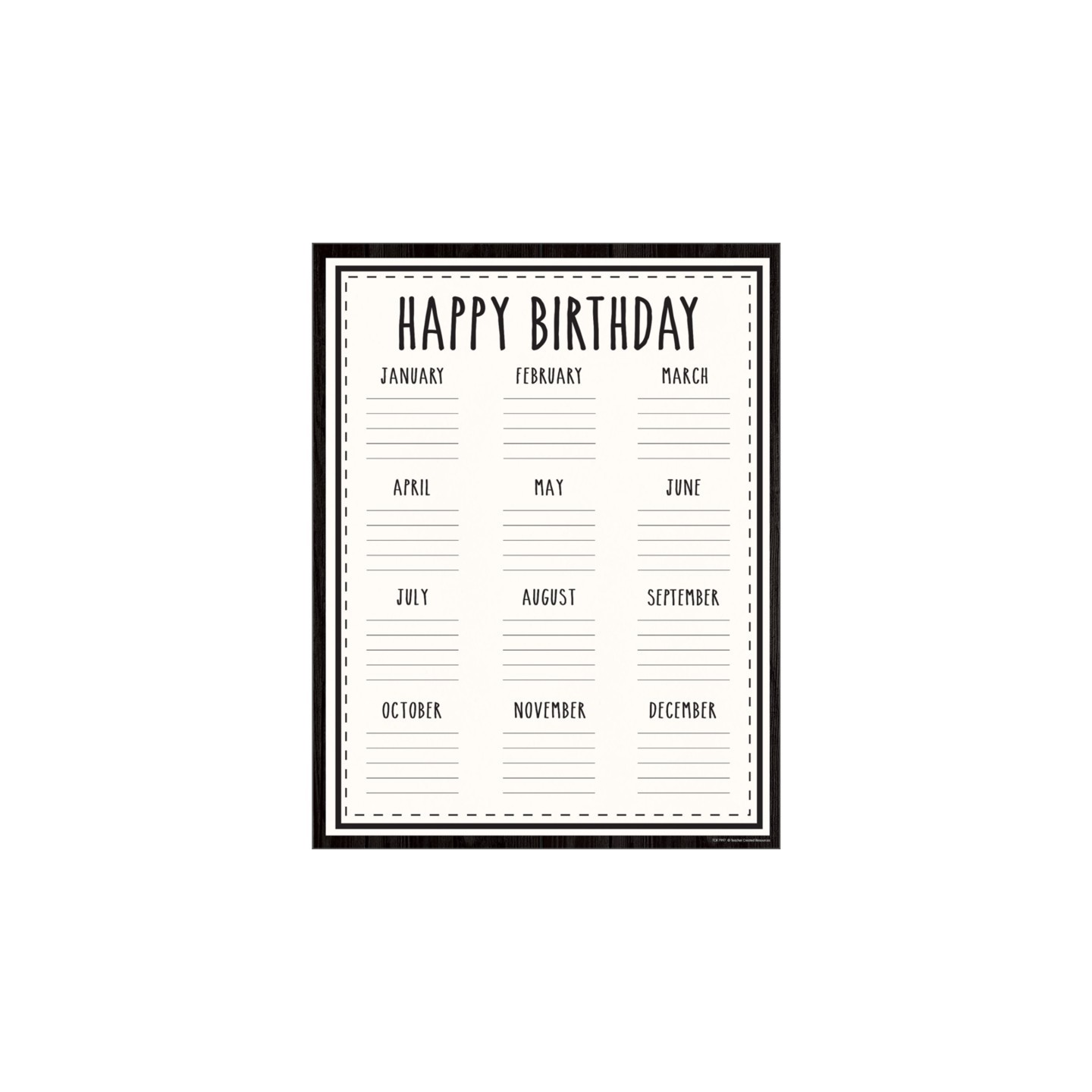 Teacher Created Resources® Modern Farmhouse Happy Birthday Chart