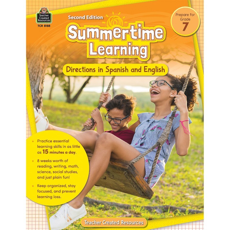 Teacher Created Resources® Summertime Learning: English and Spanish Directions, Grade 7 Second Edition (Prep)