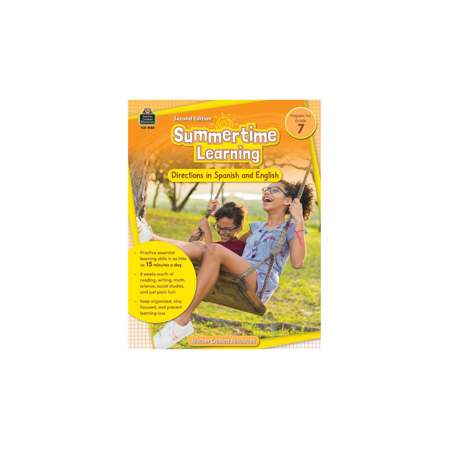 Teacher Created Resources® Summertime Learning: English and Spanish Directions, Grade 7 Second Edition (Prep)