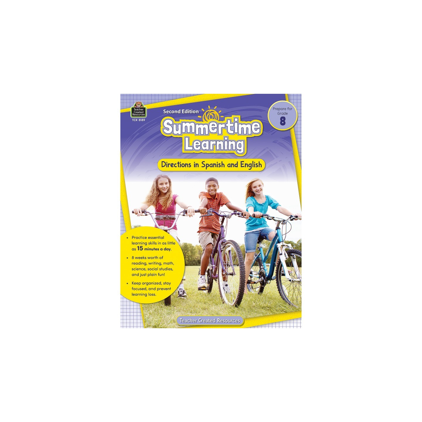 Teacher Created Resources® Summertime Learning: English and Spanish Directions, Grade 8 Second Edition (Prep)