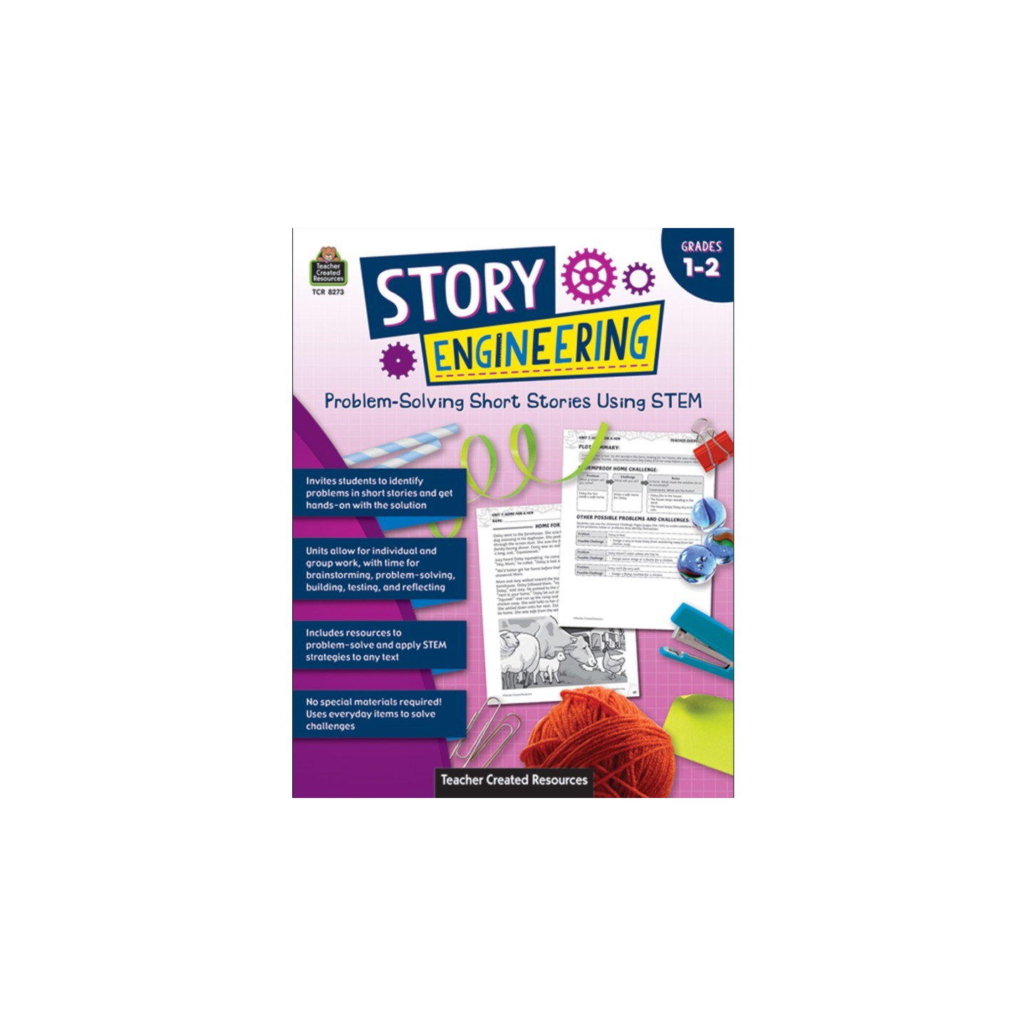 Teacher Created Resources® Story Engineering: Problem-Solving Short Stories Using STEM, Grade 1-2