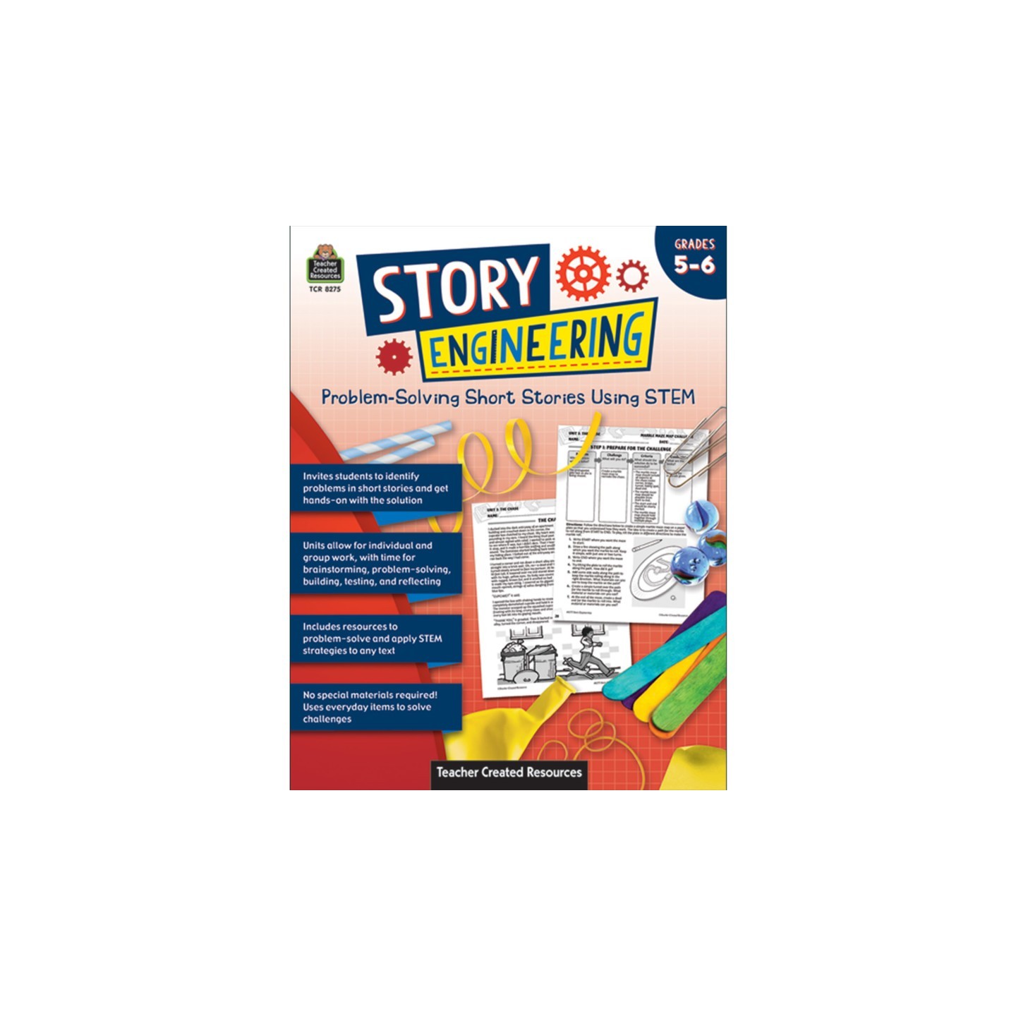 Teacher Created Resources® Story Engineering: Problem-Solving Short Stories Using STEM, Grade 5-6