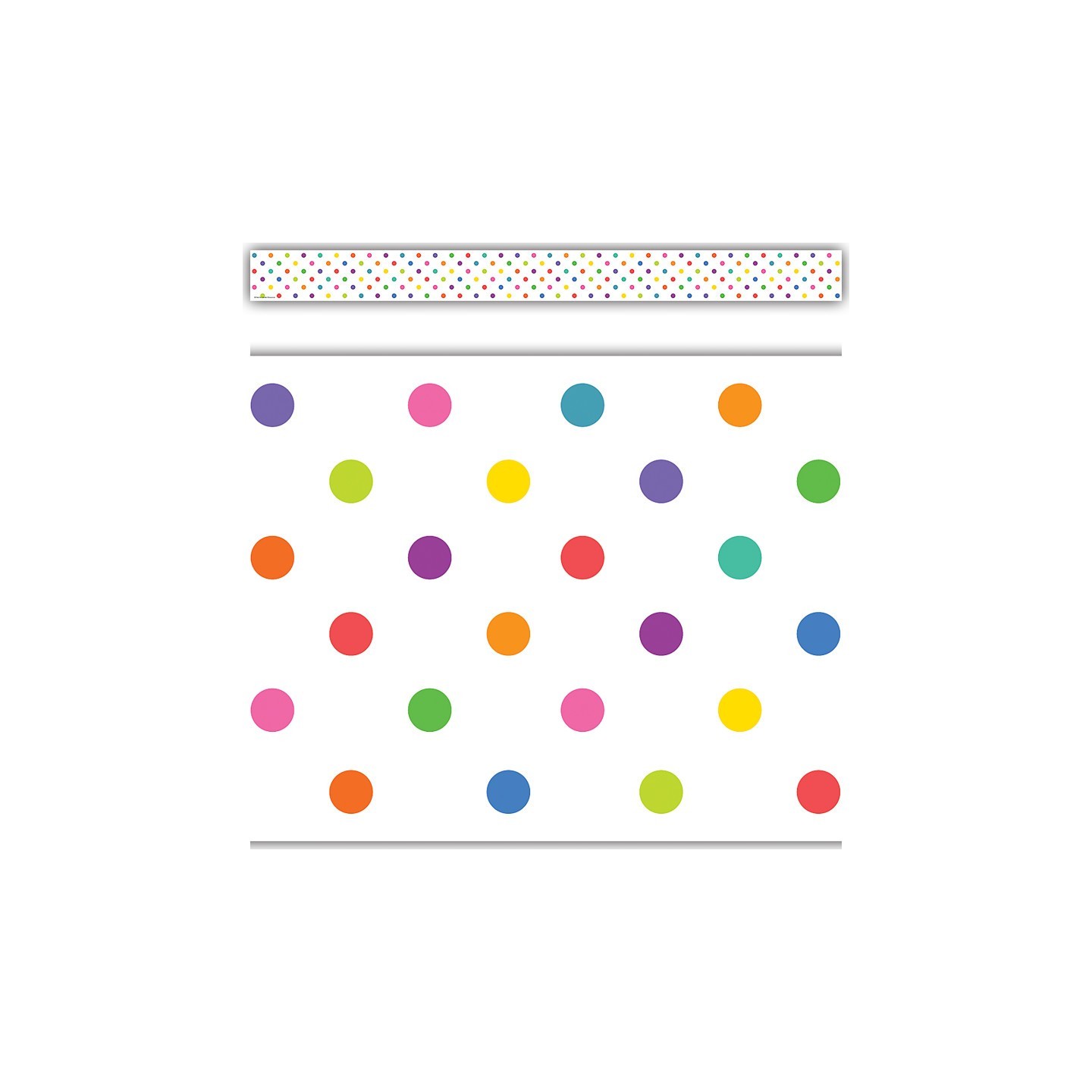 Teacher Created Resources® Colorful Dots Straight Border Trim, 35 Feet