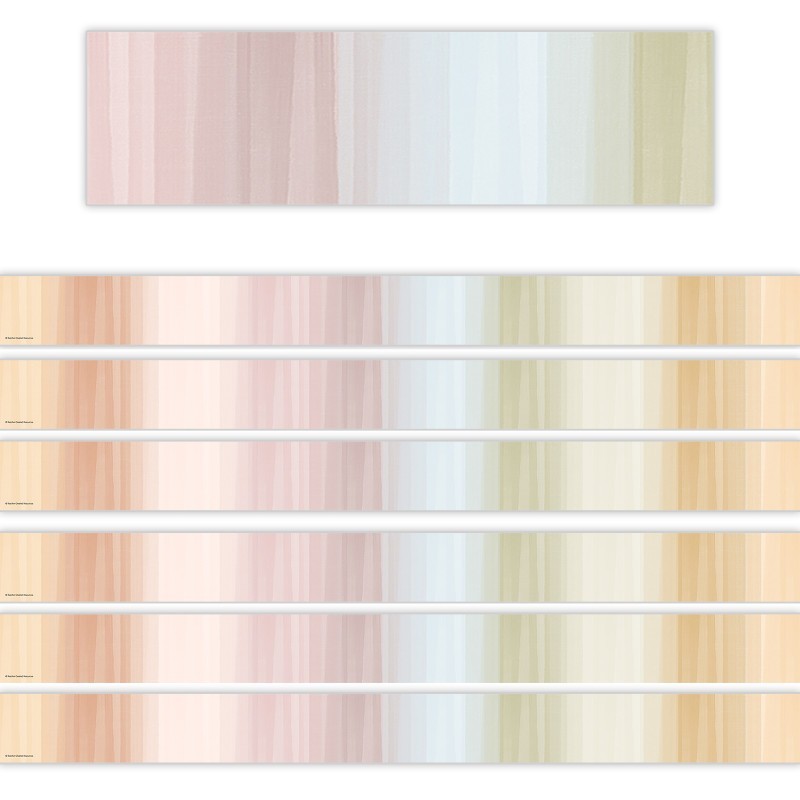 Teacher Created Resources® Cool Tones Straight Border Trim, 35 Feet Per Pack, 6 Packs
