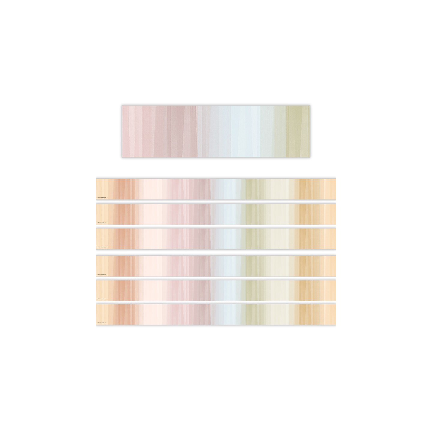 Teacher Created Resources® Cool Tones Straight Border Trim, 35 Feet Per Pack, 6 Packs