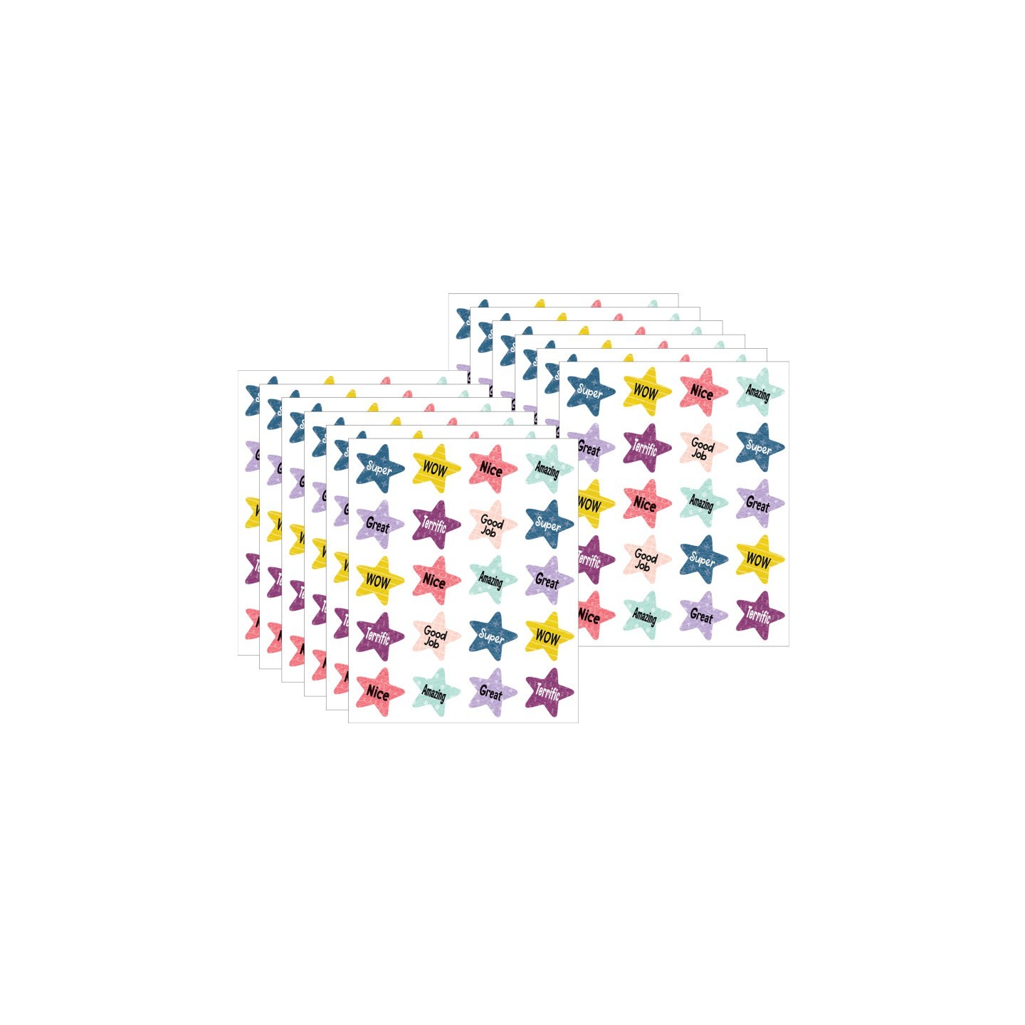 Teacher Created Resources® Oh Happy Day Star Rewards Stickers, 120 per Pack, 12 Packs