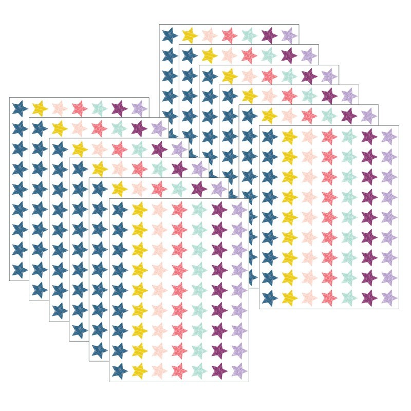 Teacher Created Resources® Oh Happy Day Stars Mini Stickers, 377 Per Pack, 12 Packs