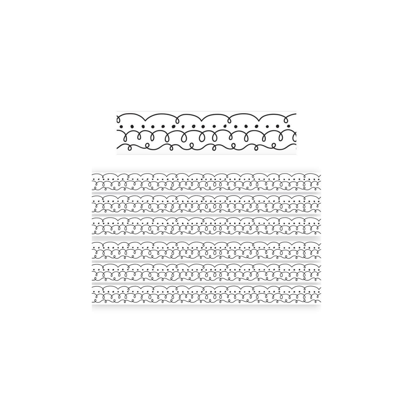Teacher Created Resources® Squiggles and Dots Die-Cut Border Trim, 35 Feet Per Pack, 6 Packs