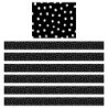 Teacher Created Resources® White Painted Dots on Black Straight Border Trim, 35 Feet Per Pack, 6 Packs