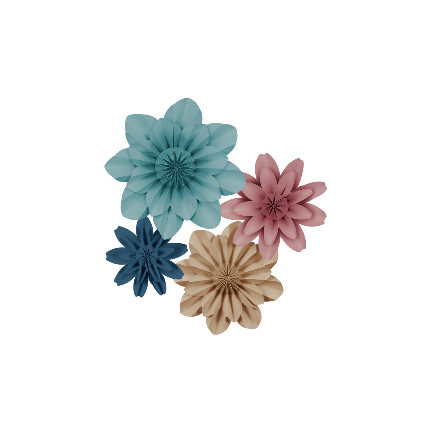 Teacher Created Resources® Calming Colors Paper Flowers, Pack of 4