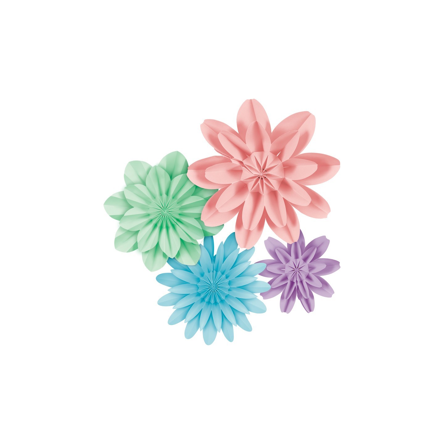 Teacher Created Resources® Pastel Pop Paper Flowers, Pack of 4