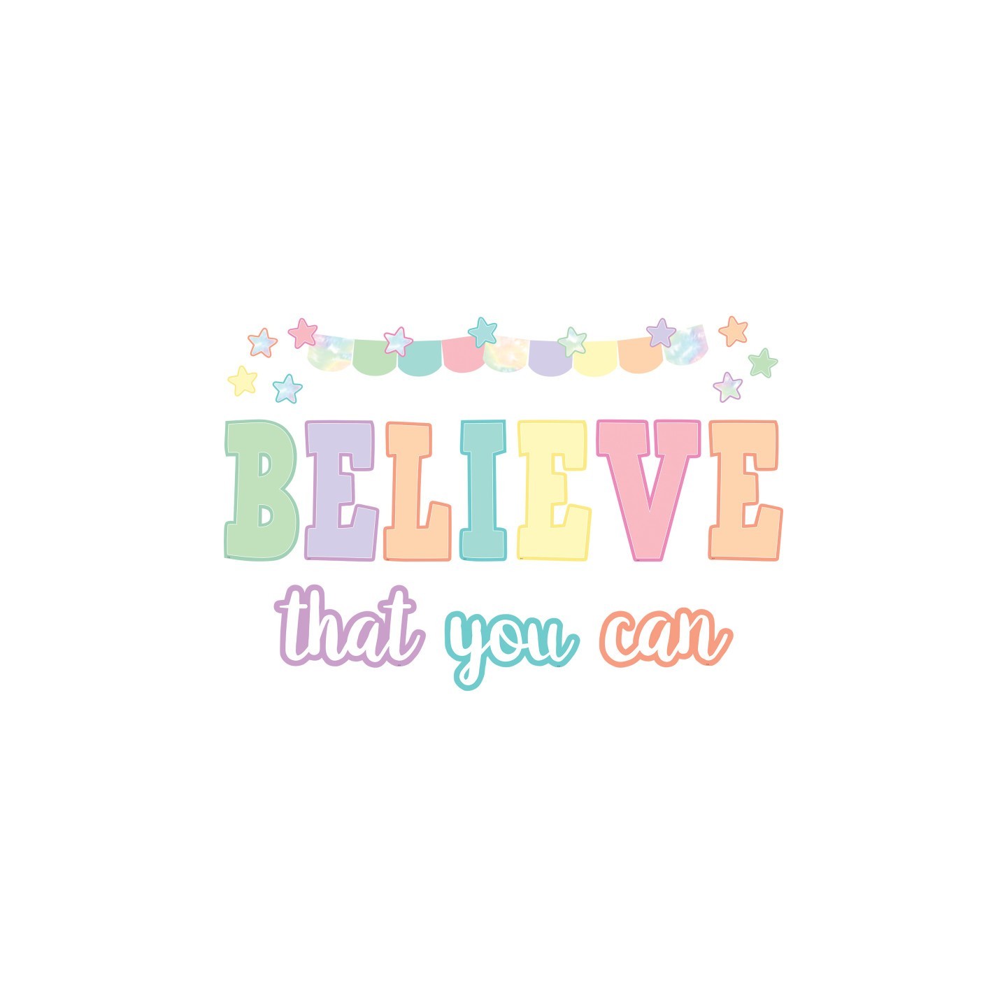 Teacher Created Resources® Pastel Pop Believe That You Can Bulletin Board Set