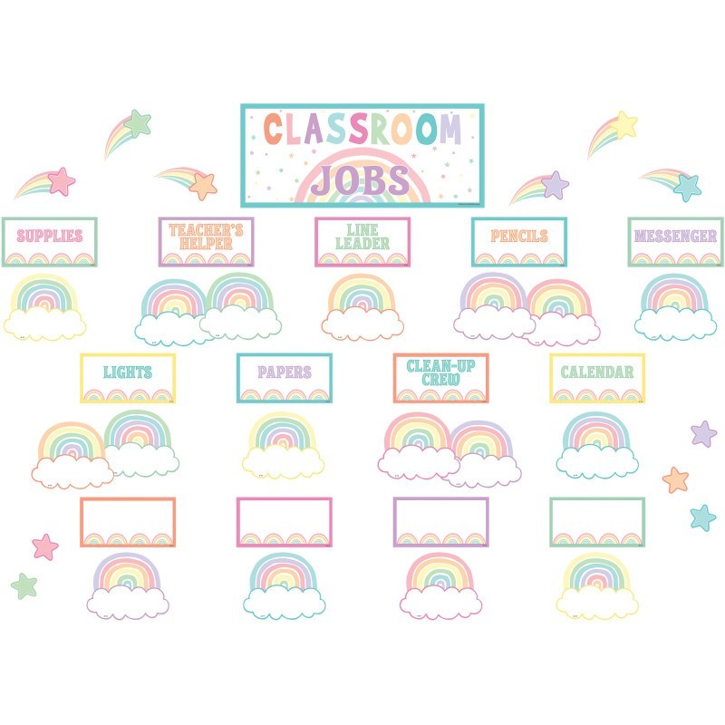 Teacher Created Resources® Pastel Pop Classroom Jobs Mini Bulletin Board Set