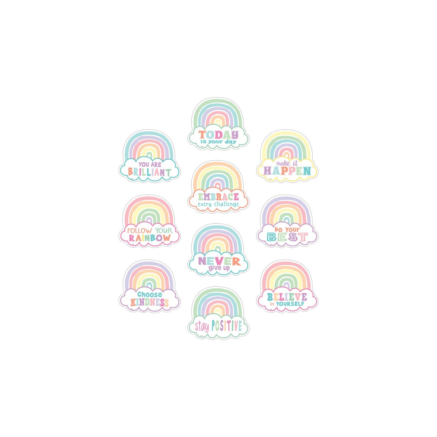 Teacher Created Resources® Pastel Pop Positive Sayings Accents, Pack of 30