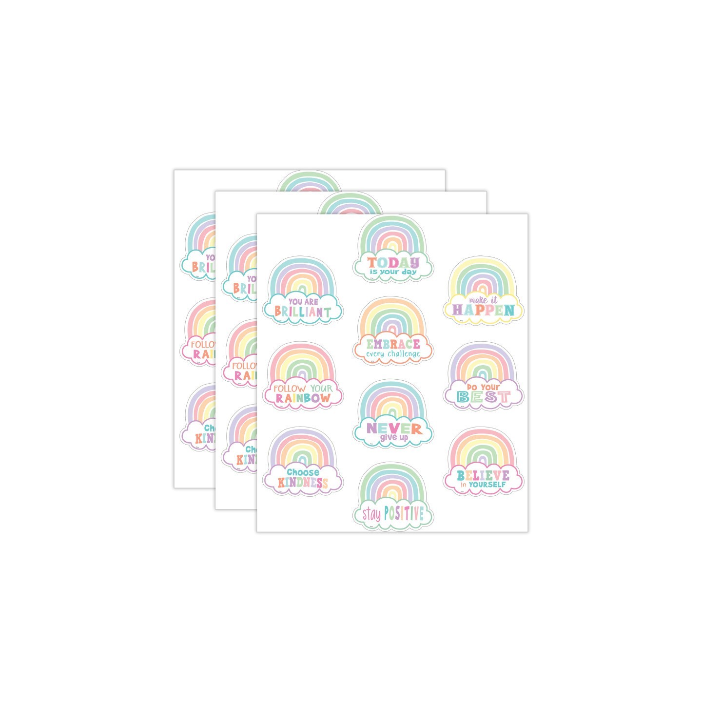 Teacher Created Resources® Pastel Pop Positive Sayings Accents, 30 Per Pack, 3 Packs